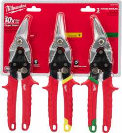 Aviation Snips Set - Left, Straight & Right - Ergonomic / 48-22-4533 (3PC)