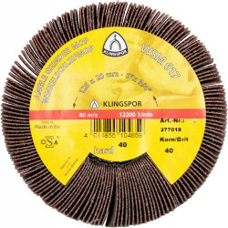 WSM 617 abrasive mop wheels LS 309 X, 5 x 3/4 Inch grain 60 thread 5/8"