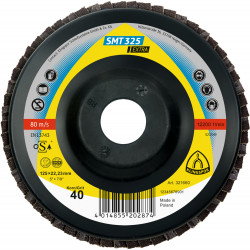 SMT 325 abrasive mop discs, 5 x 7/8 Inch grain 40 convex