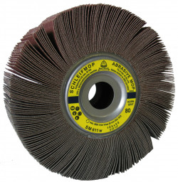 SM 611 W abrasive mop wheels LS 309 X, 6 x 2 x 1 Inch grain 80