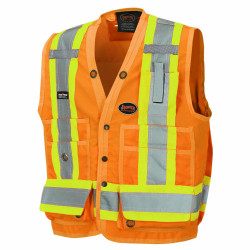 Hi-Viz Surveyor's Safety Vest - Hi-Viz Orange - M - *PIONEER