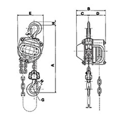 1 Ton 15' Lift L-90X Series Chain Hoist - Super Heavy Duty - *JET