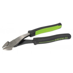8" High-Leverage Diagonal Cutting Pliers, Angled Head (Molded Grip)