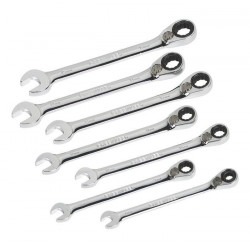 7-Piece Combination Ratcheting Wrench Set (Metric)