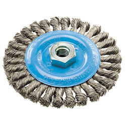 Wire Wheel Brushes - 0.020" Knot-Twisted Wire *For Aluminum & Stainless