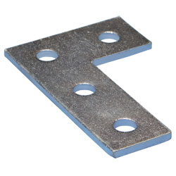 4 Hole Flat Corner Bracket - 3 1/2" - Steel / F370000EG *ELECTROGALVANIZED