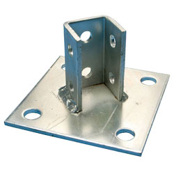 45° Post Base - 6" x 6" x 3-1/2" - Steel / P110000EG *ELECTROGALVANIZED