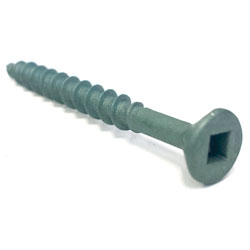 Flat 4 Lug Head #8 Robertson Decking Screws / Green Magnigard (JUG)