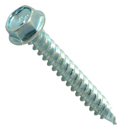 Hex Washer Head 8-15 Sharp Point Self-Piercing Screw / Zinc (BULK)