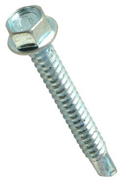 Hex Washer Head 8-18 Self-Drilling TEK Screw / Zinc Plated (Bulk)