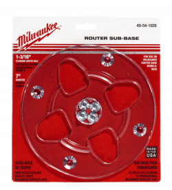 7 in. Diameter 1-3/16 in. Center Hole Sub-Base - Clear
