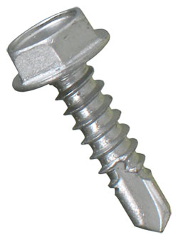 Hex Washer Head 10-16 TEK Screws / RUSPRO® Coated 410 Stainless Steel (Bulk)