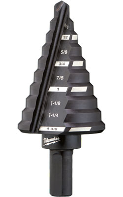 #5 Step Drill Bit, 1/4 in. - 1-3/8 in. x 1/8 in.