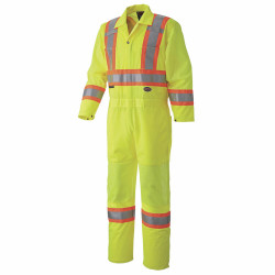 Hi-Viz Traffic Safety Coveralls - Hi-Viz Yellow/Green - L - *PIONEER