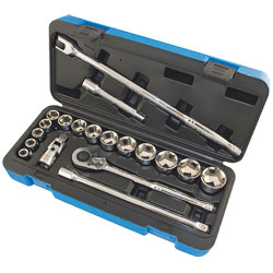 Chrome Socket Set - 1/2" - 6 Point / 600323 *20 Pc