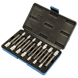 Chrome Socket Set - 1/4 & 3/8" - Hex Bit / 601808 *14 Pc