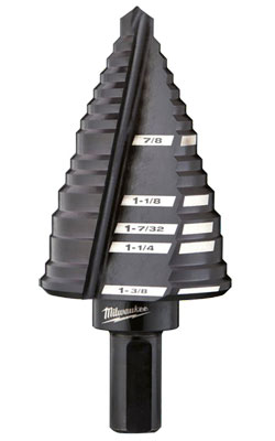 #12 Step Drill Bit, 7/8 in. to 1-3/8 in.