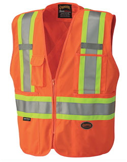 Hi-Viz Safety Vest - 5 Point Tear-Away - Polyester / 693 Series