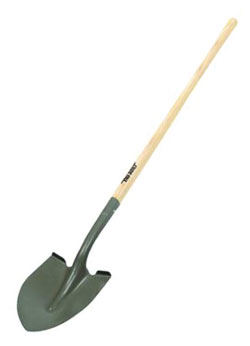 Round Point Shovel - 45" - Wood / 31173 *TRUBUILT