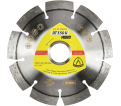 DT 350 U diamond cutting blades, 5 x 3/32 x 7/8 Inch 9 segments 1-5/16 x 3/32 x 3/8 Inch, standard serration