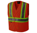 Hi-Viz Orange Flame Resistant Safety Vest - S/M - *PIONEER