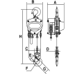 1 Ton 10' Lift KCH Series Chain Hoist - Heavy Duty - *JET