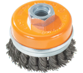 Wire Cup Brush - 0.020" Knot Twisted Wire with Ring *For Steel