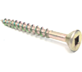 Flat 4 Lug Head #8 Robertson Wood Screws / Yellow Zinc (PAIL)