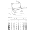 Storage Chest - 48" x 30" x 30" - 16 Ga. Steel