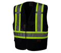 Black Hi-Viz Safety Vest -S/M - *PIONEER