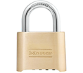 Wide Resettable Combination Padlock - 1" x 2" - Brass / Model #175