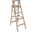Step Ladder - Type 1A - Wood / 504 Series *RED TOP