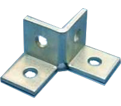 Double Corner Connector - 4 Hole - Steel / W120000EG *ELECTROGALVANIZED