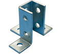 3-Way 9 Hole Corner Connector - 3 1/2" - Steel / W200000EG *ELECTROGALVANIZED